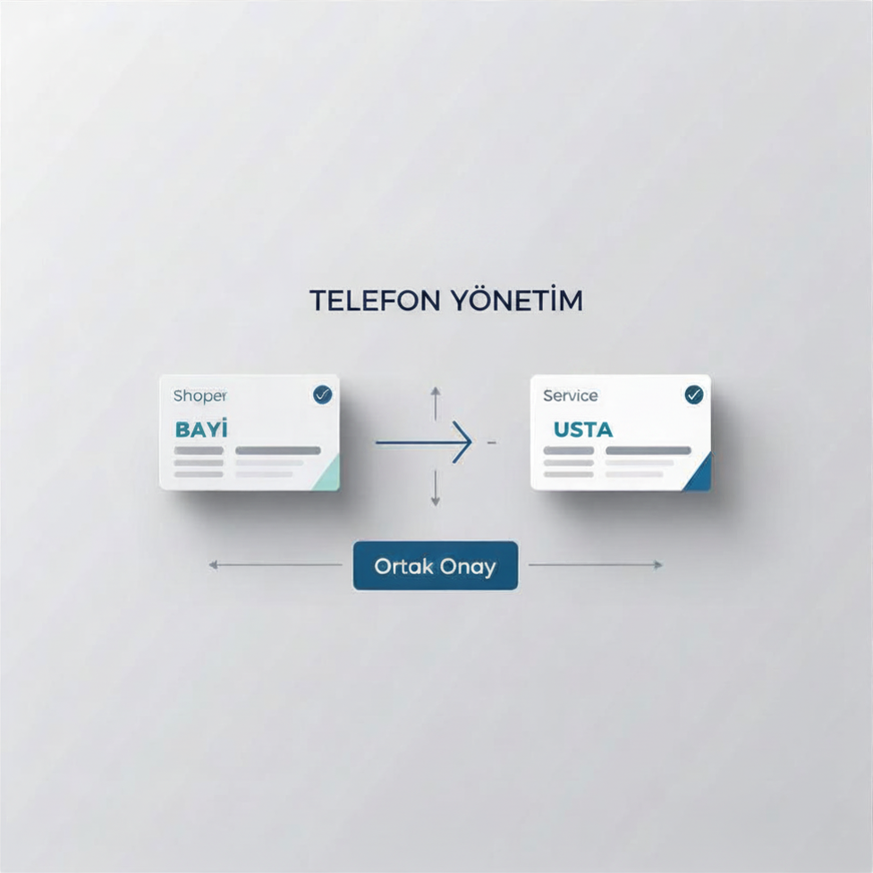 B2B Ortak Alanı — bayi ve usta ortak onay akışı