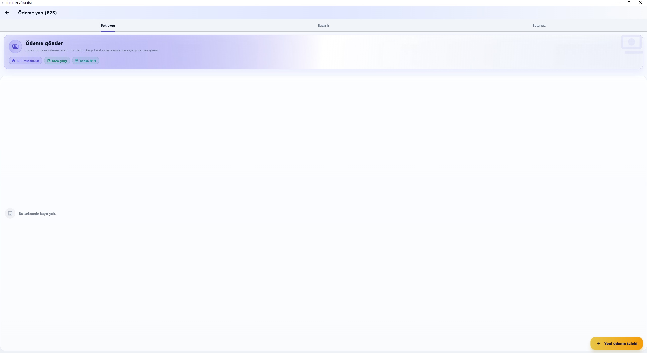 Ödeme yap — bekleyen liste
