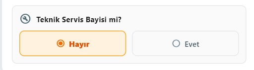 Cari — teknik servis bayisi mi sorusu
