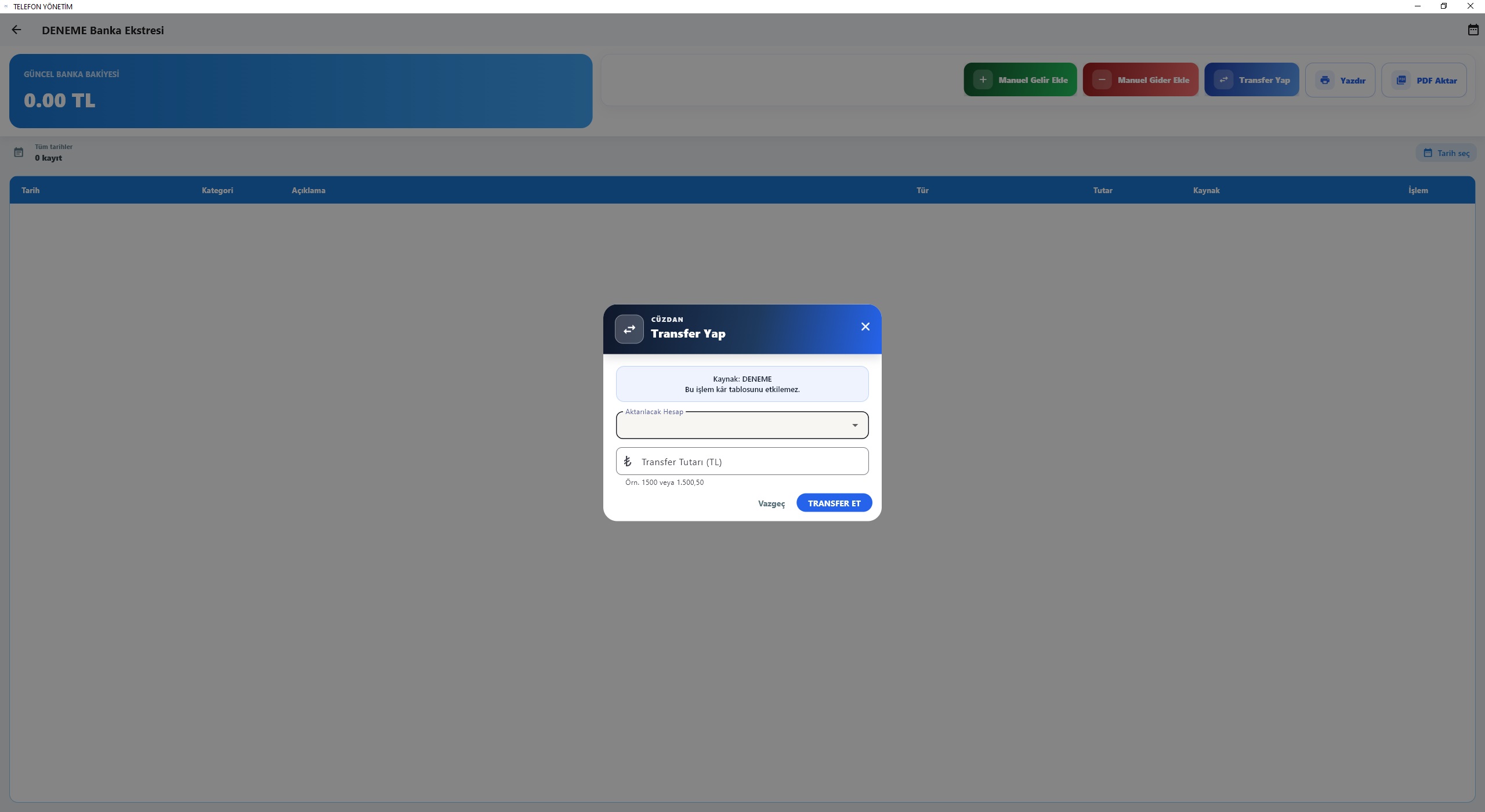 Banka — transfer