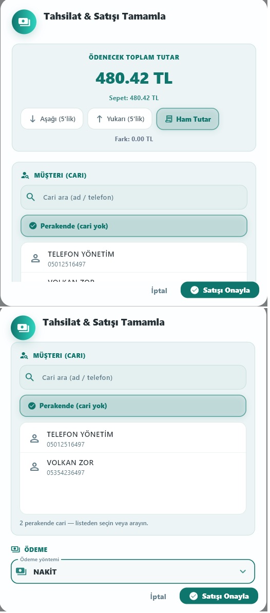 Hızlı POS — tahsilat ekranı